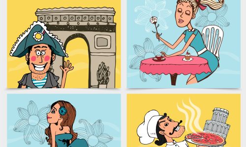 Flat Travel Square Concept GEOGRAFIA TURISTICA: l’Europa